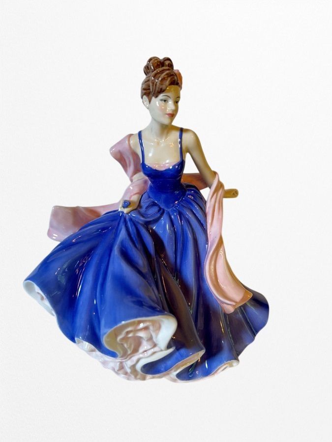 royal doulton lady figurines blue dress With Love HN4746 Colorway