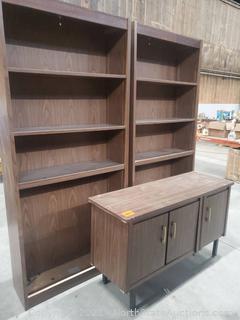 Bookshelves and Credenza