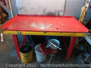 Metal Shop Table  (rm1)