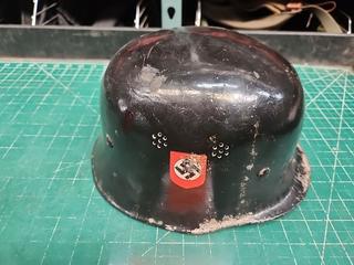 WWII German Fire Police Helmet