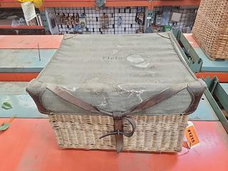 WWI Swiss Wicker Basket 