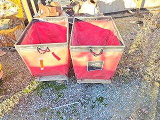 Lot of Uline Laundry Carts