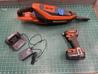 Lot of Ridgid Power Tools w/ Battery & Charger