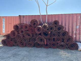 Lot of 4ft Tall Wood Slat and Wire Fencing