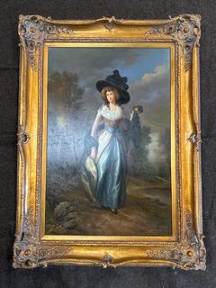 Fashionable Lady Oil Painting 