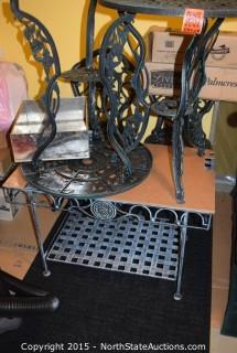 Two outdoor garden table and chairs