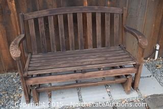Rocking Wooden Bench