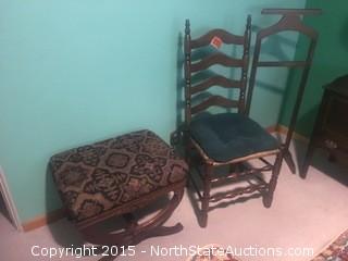 Chair and Foot Stool and Picture
