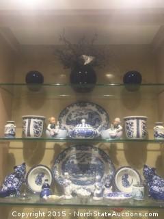 Blue and White Glassware