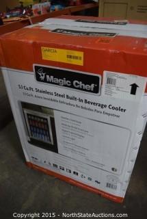Magic Chef Stainless Steel Built-In Beverage Cooler 