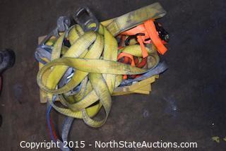 Yellow Bin with Straps and Tye-Downs