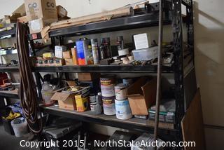 Heavy Duty Shelving with Contents