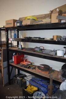 Heavy Duty Shelving with Contents
